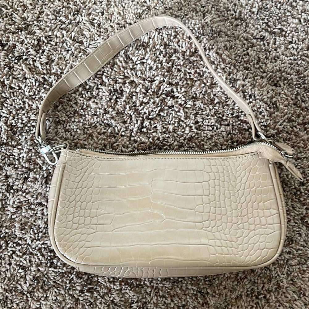 small cream shoulder bag